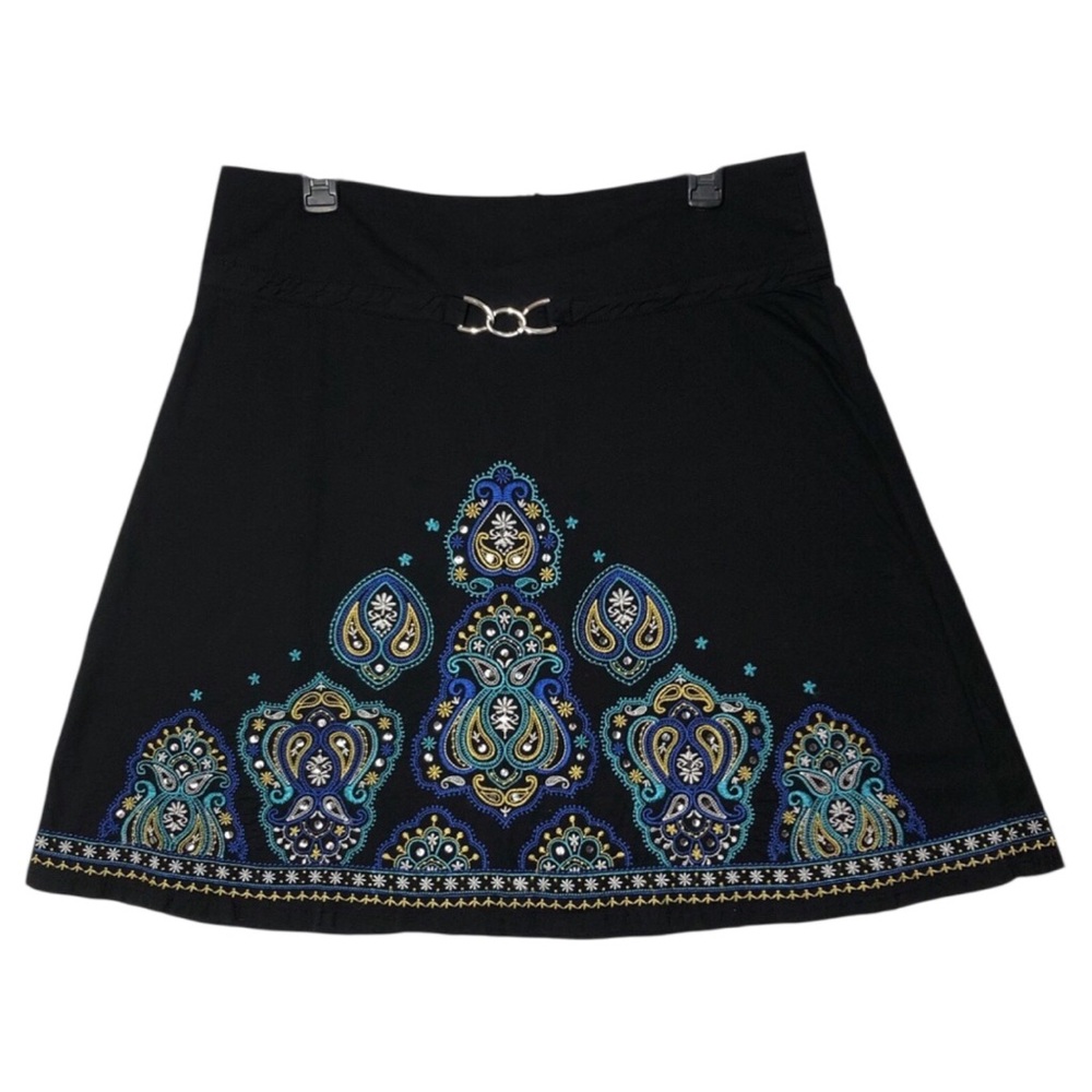 Heart Soul Paisley Embroidered Skirt